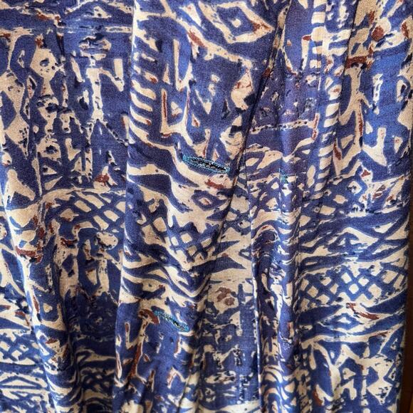 Vtg 1990s Maxi Dress LONG Jeffrey Dara Size Flowy wood beads boho hippie L/XL - Picture 7 of 13